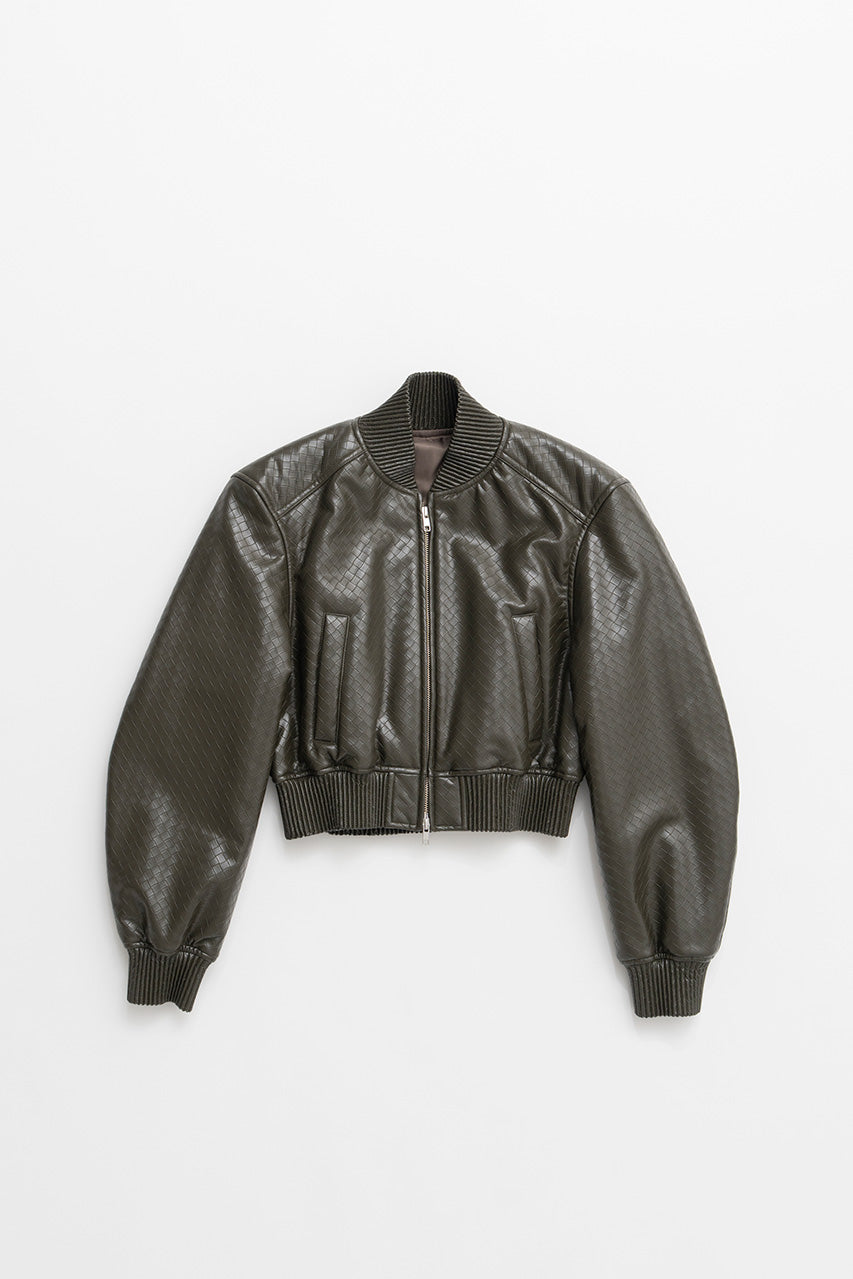 Padded Short Synthetic Leather Blouson - 2026AUTUMN