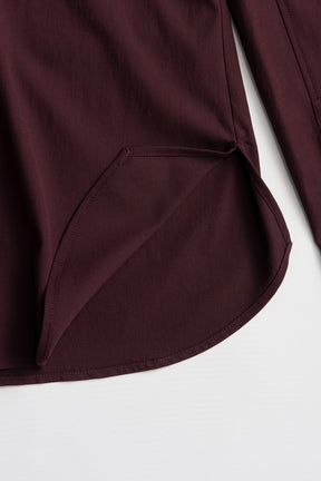 High-Neck Power Shoulder Shirt - 2026AUTUMN