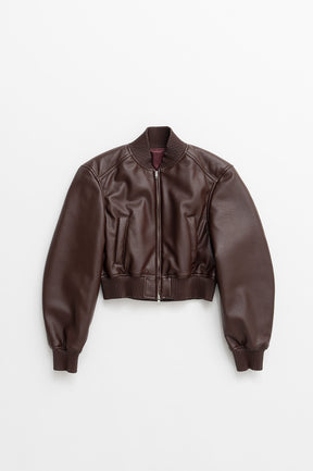 Padded Short Synthetic Leather Blouson - 2026AUTUMN