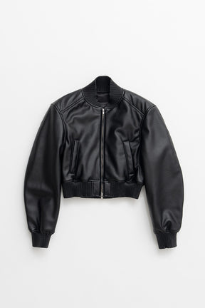 Padded Short Synthetic Leather Blouson - 2026AUTUMN