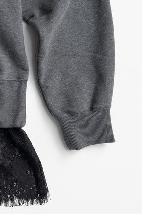 V-Neck Lace Sweatshirt - 2026AUTUMN