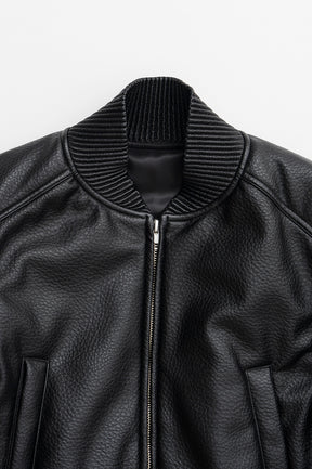 Padded Short Synthetic Leather Blouson - 2026AUTUMN
