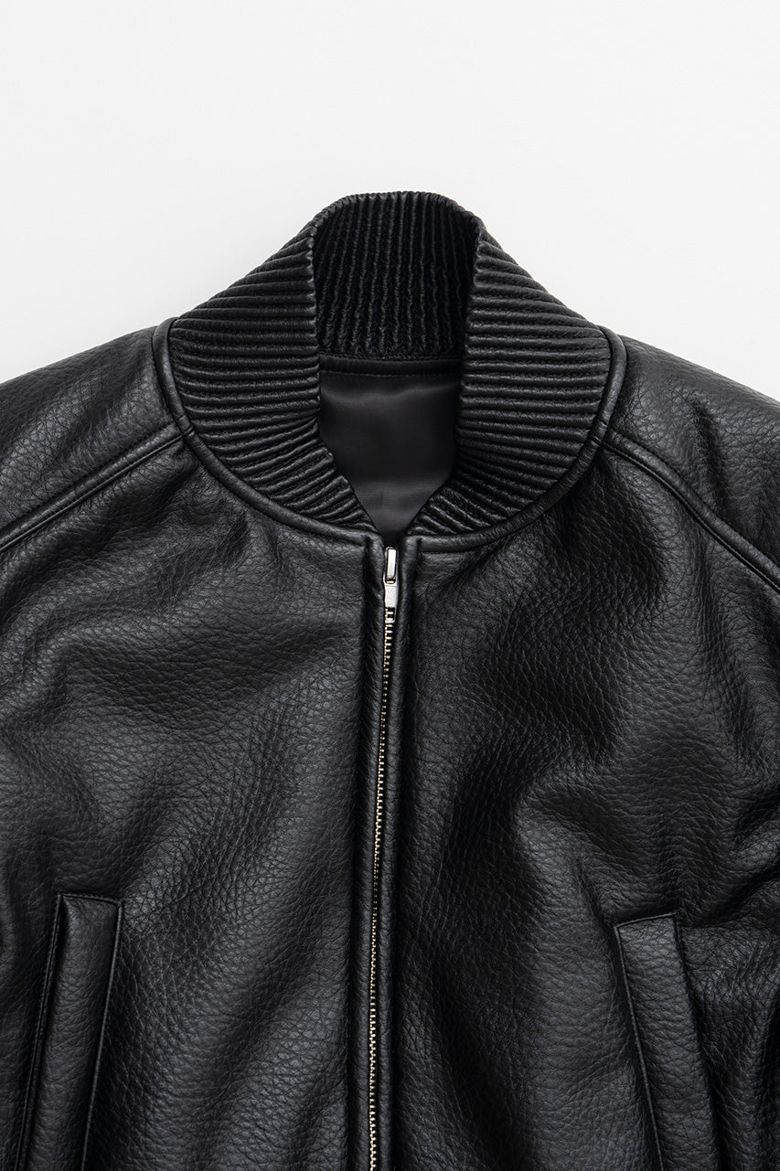 Padded Short Synthetic Leather Blouson - 2026AUTUMN