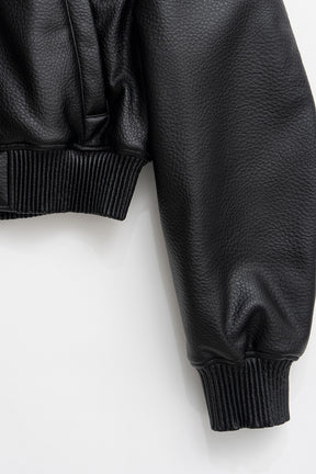 Padded Short Synthetic Leather Blouson - 2026AUTUMN