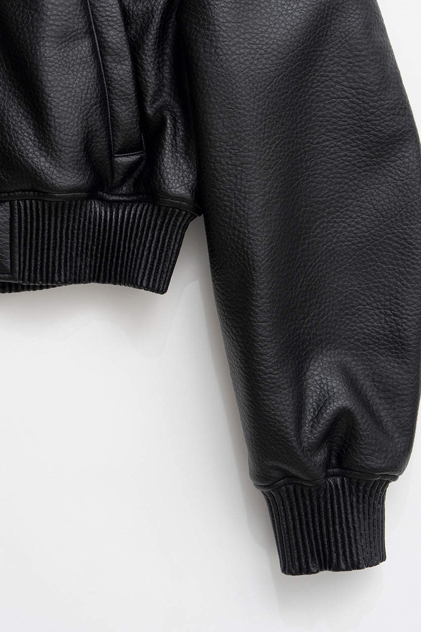 Padded Short Synthetic Leather Blouson - 2026AUTUMN