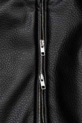 Padded Short Synthetic Leather Blouson - 2026AUTUMN