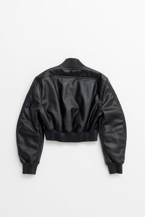 Padded Short Synthetic Leather Blouson - 2026AUTUMN