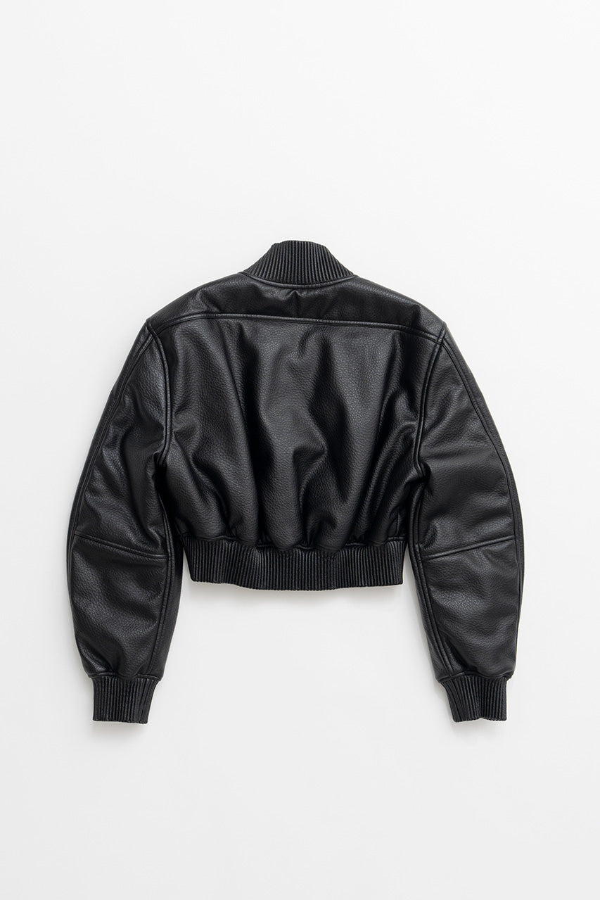 Padded Short Synthetic Leather Blouson - 2026AUTUMN