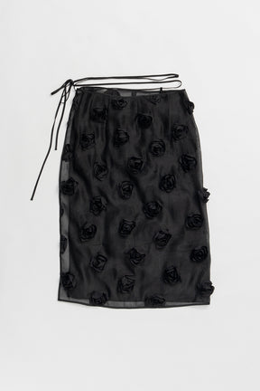 Multi-Embellished Wrap Skirt - 2025 SUMMER