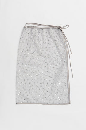 Multi-Embellished Wrap Skirt - 2025 SUMMER