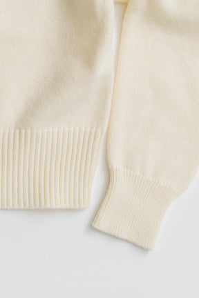 Pure Wool V-Neck Shoulder Knit - 2026AUTUMN