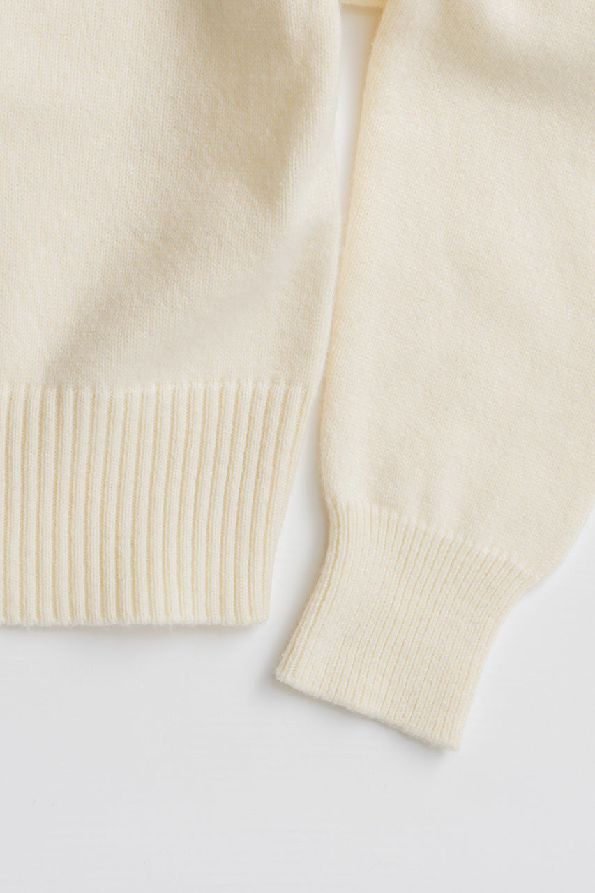 Pure Wool V-Neck Shoulder Knit - 2026AUTUMN