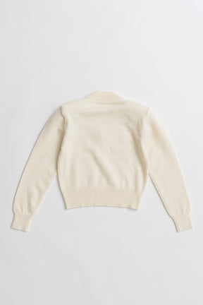 Pure Wool V-Neck Shoulder Knit - 2026AUTUMN