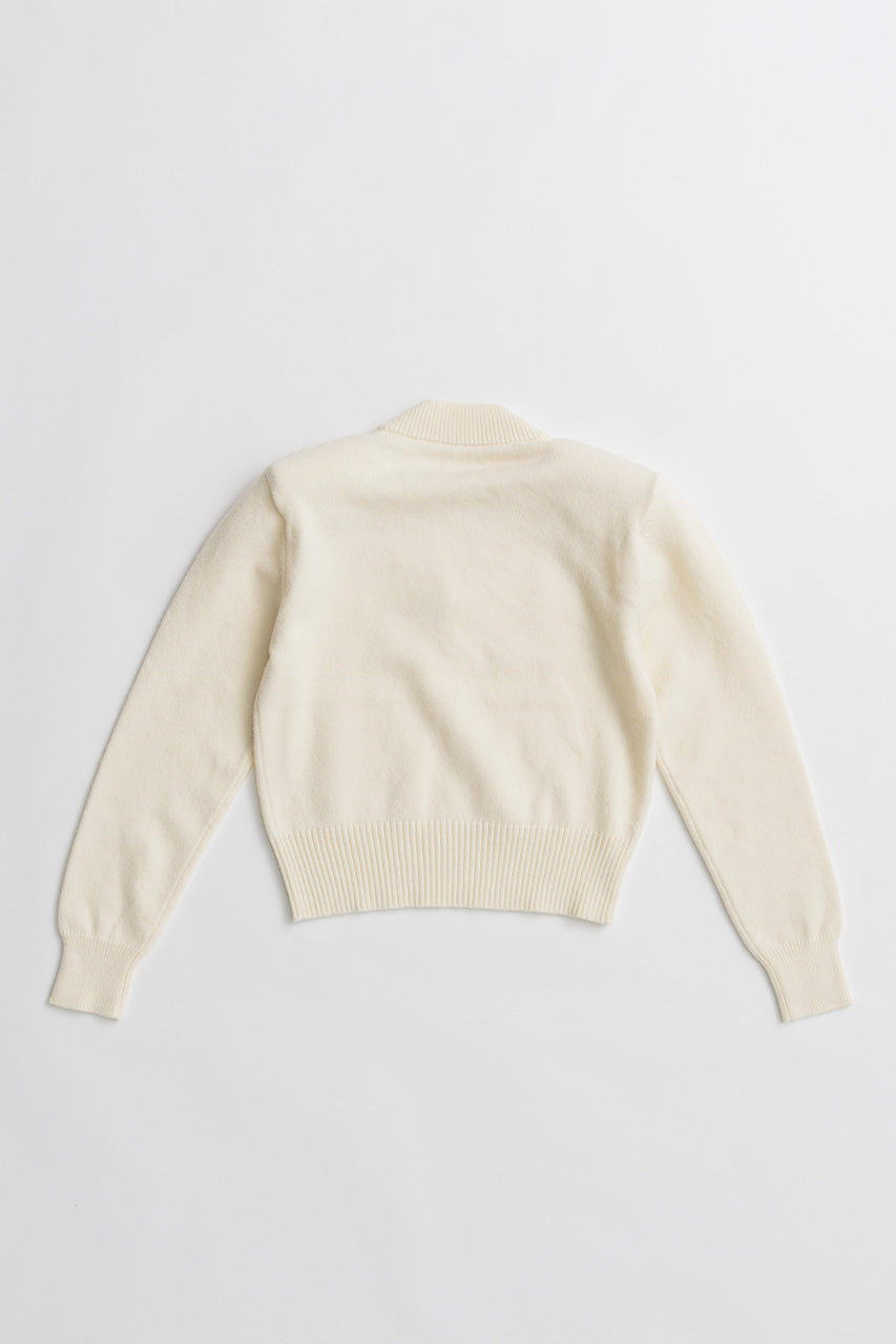 Pure Wool V-Neck Shoulder Knit - 2026AUTUMN