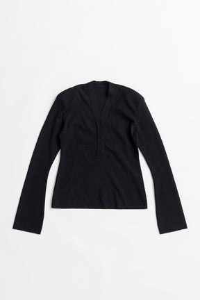 Deep V-Neck Knit Pullover - 2026AUTUMN