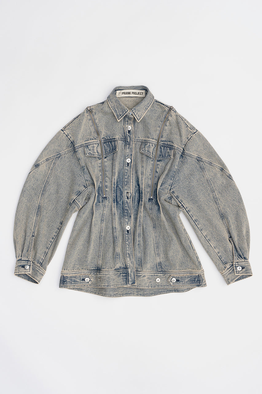 [24Autumn PRE ORDER] Zip Denim Shirt Blouson