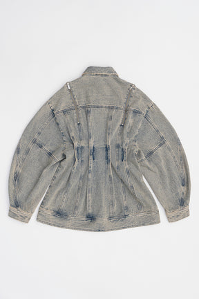 [24Autumn PRE ORDER] Zip Denim Shirt Blouson