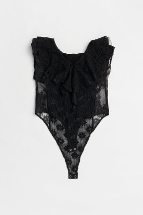 Lace Frill Bodysuit - 2025 SUMMER