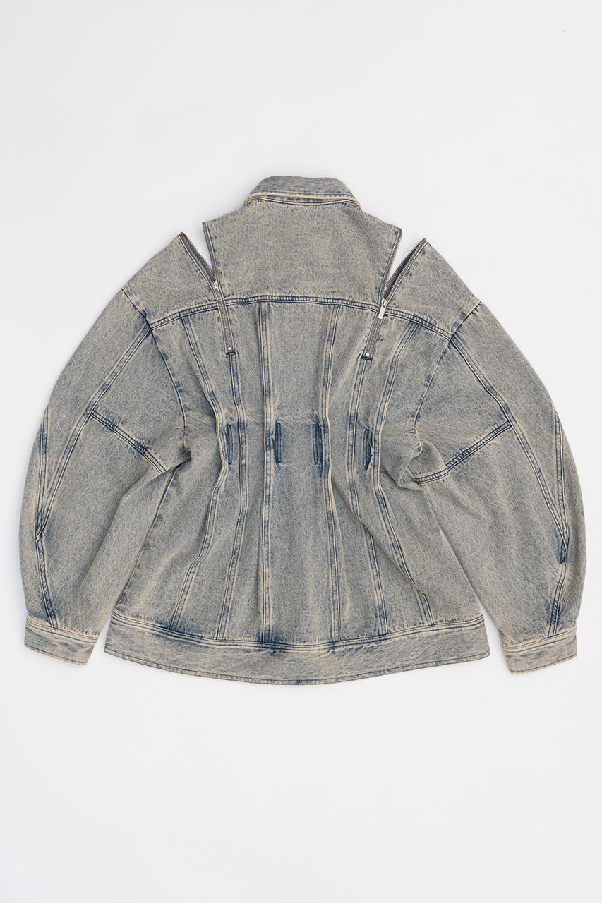 [24Autumn PRE ORDER] Zip Denim Shirt Blouson