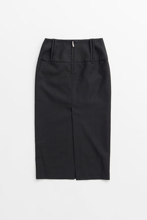 Wide Belt Midi Skirt - 2026AUTUMN