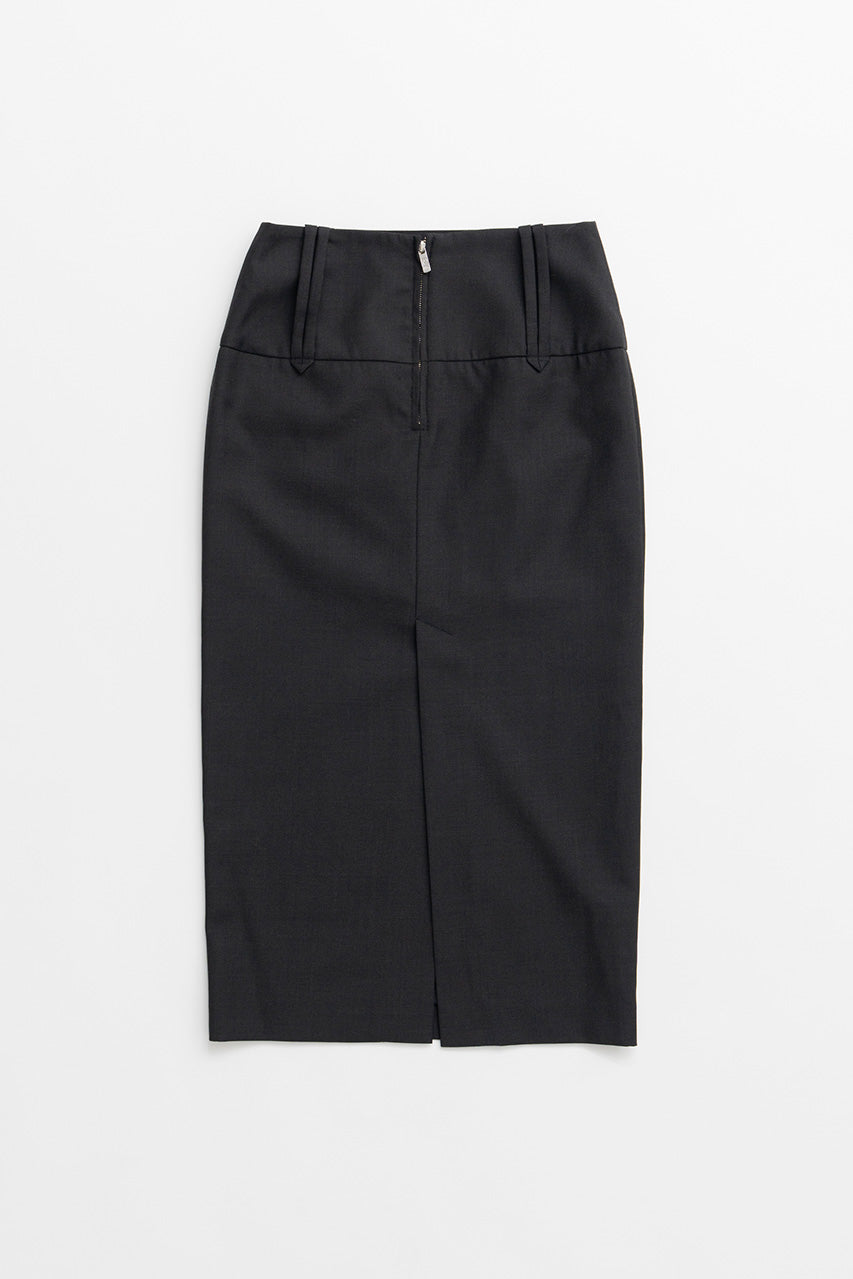 Wide Belt Midi Skirt - 2026AUTUMN