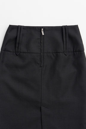 Wide Belt Midi Skirt - 2026AUTUMN