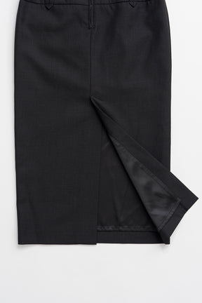 Wide Belt Midi Skirt - 2026AUTUMN