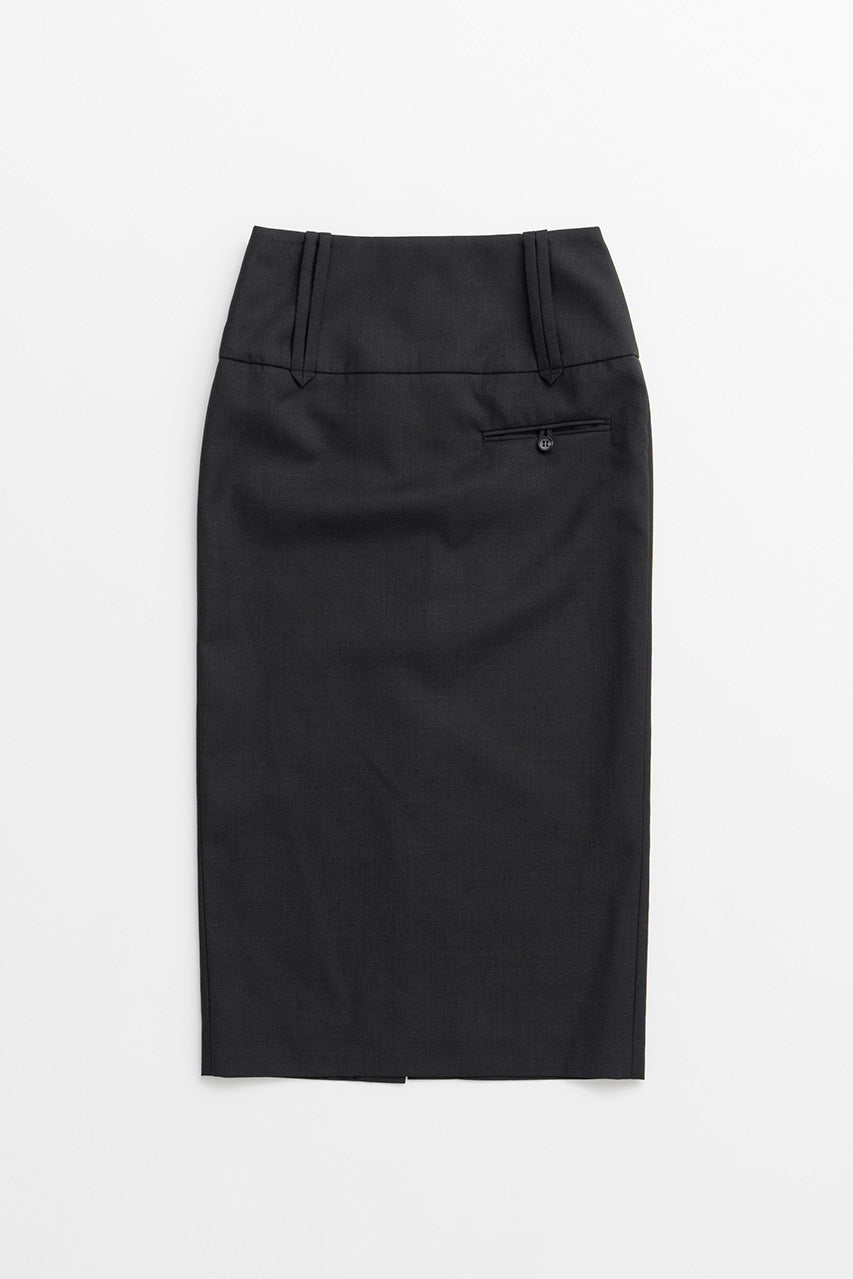 Wide Belt Midi Skirt - 2026AUTUMN