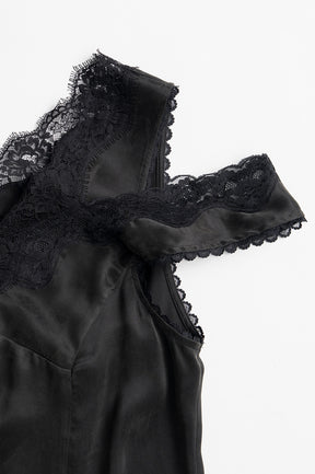 Drop Hem Lingerie Dress - 2026AUTUMN