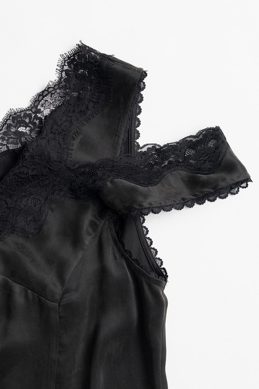 Drop Hem Lingerie Dress - 2026AUTUMN