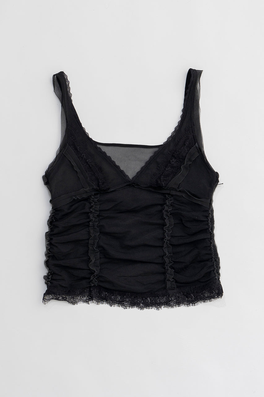 【25 SPRING PRE ORDER】Bustier Layered Lace Trim Top