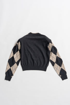Argyle Power Shoulder Knit - 2026AUTUMN