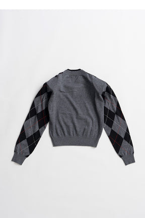 Argyle Power Shoulder Knit - 2026AUTUMN