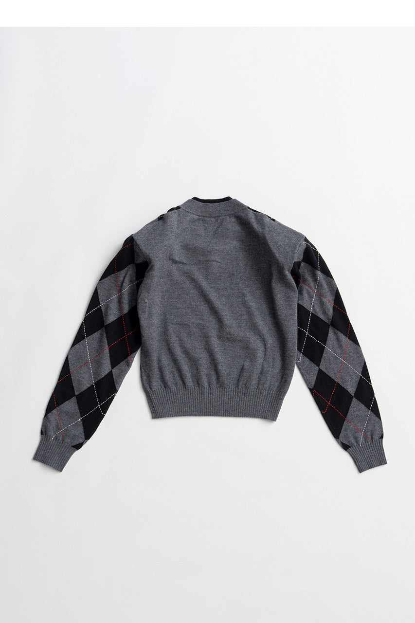 Argyle Power Shoulder Knit - 2026AUTUMN