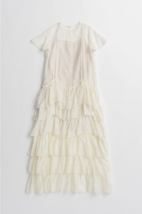 Sheer Tiered Dress - 2026AUTUMN