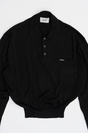 Knotted Sleeve Polo Jumper