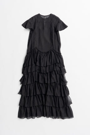 Sheer Tiered Dress - 2026AUTUMN