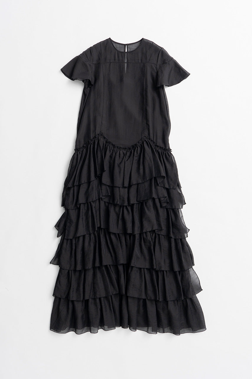 Sheer Tiered Dress - 2026AUTUMN