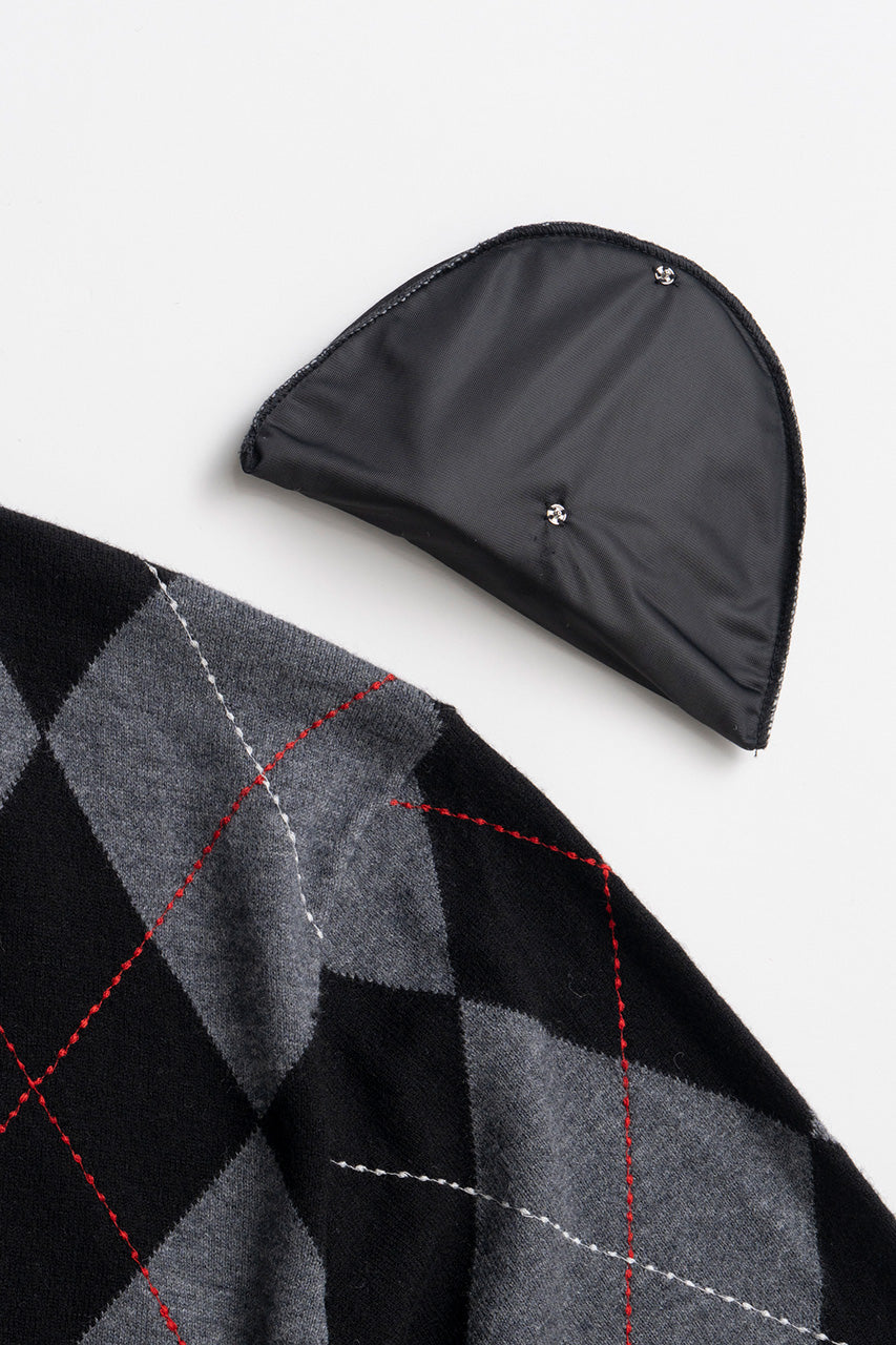 Argyle Power Shoulder Knit - 2026AUTUMN