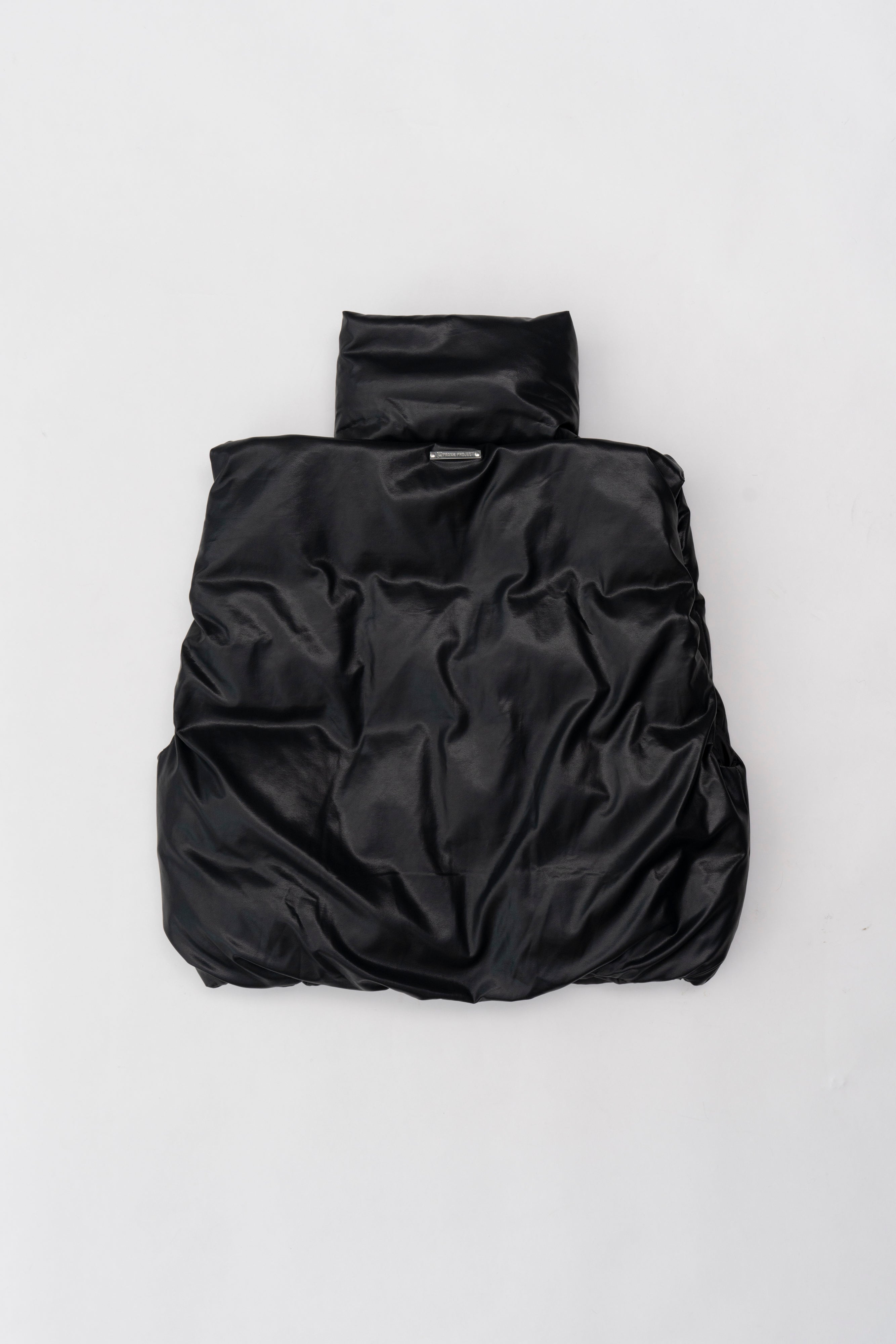 Vegan Leather Puffer Vest