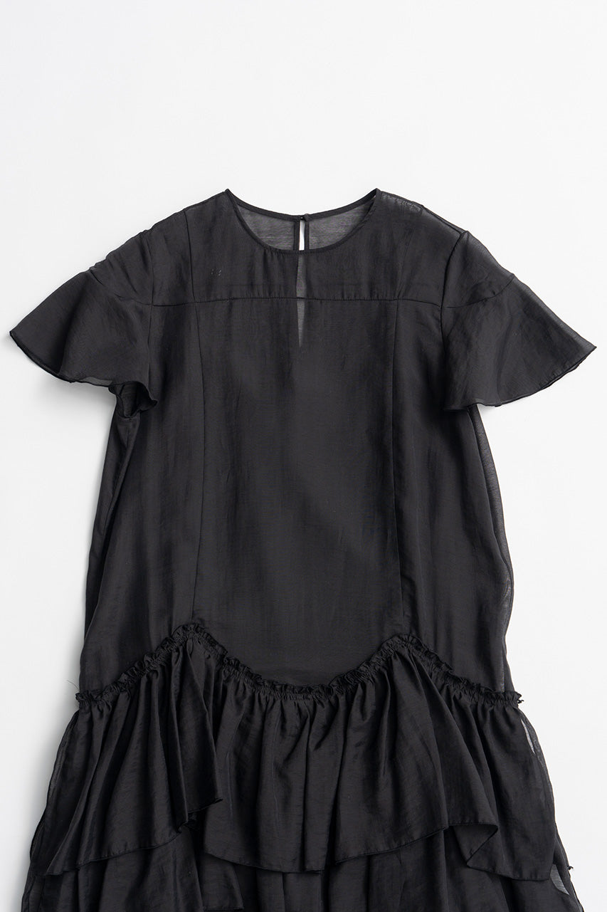 Sheer Tiered Dress - 2026AUTUMN