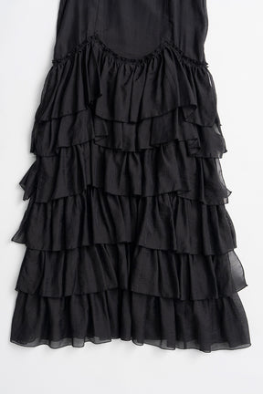 Sheer Tiered Dress - 2026AUTUMN