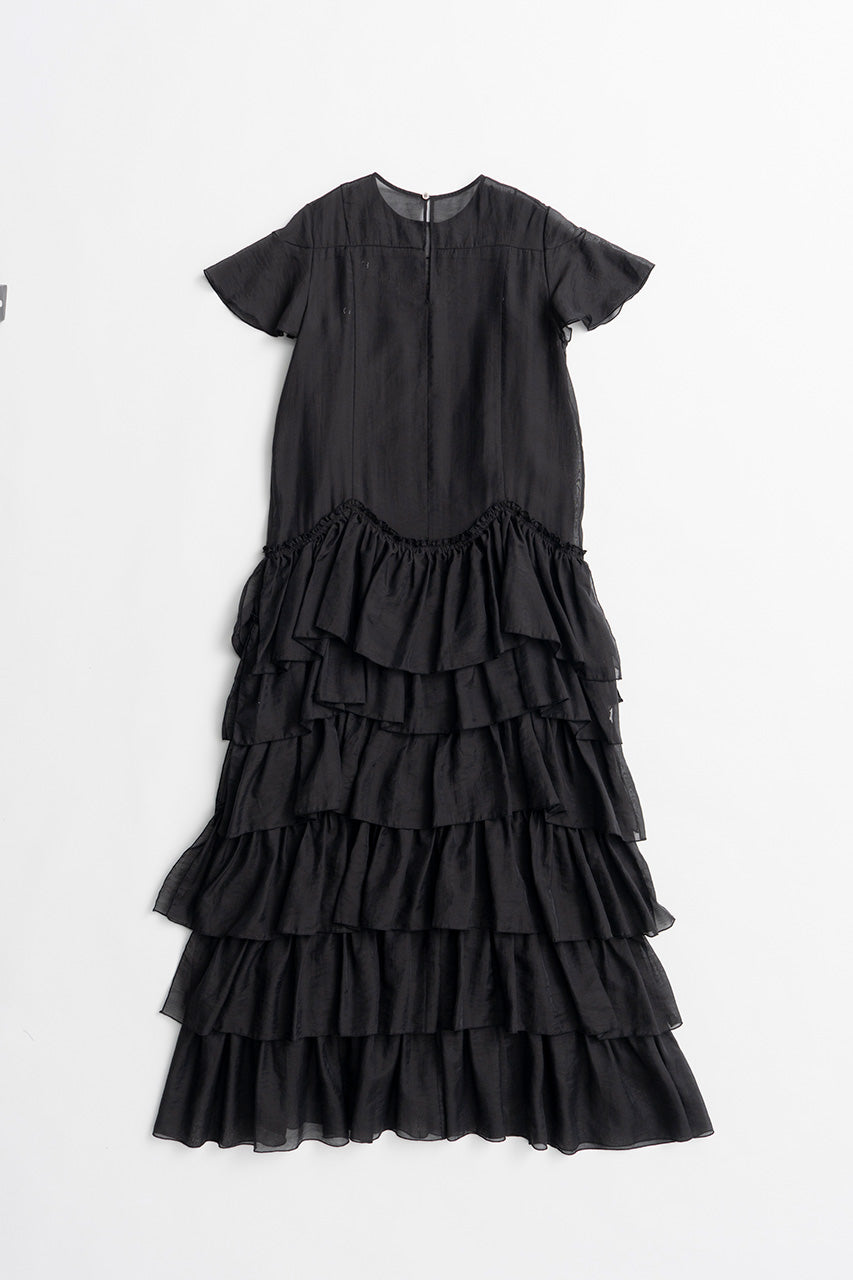 Sheer Tiered Dress - 2026AUTUMN