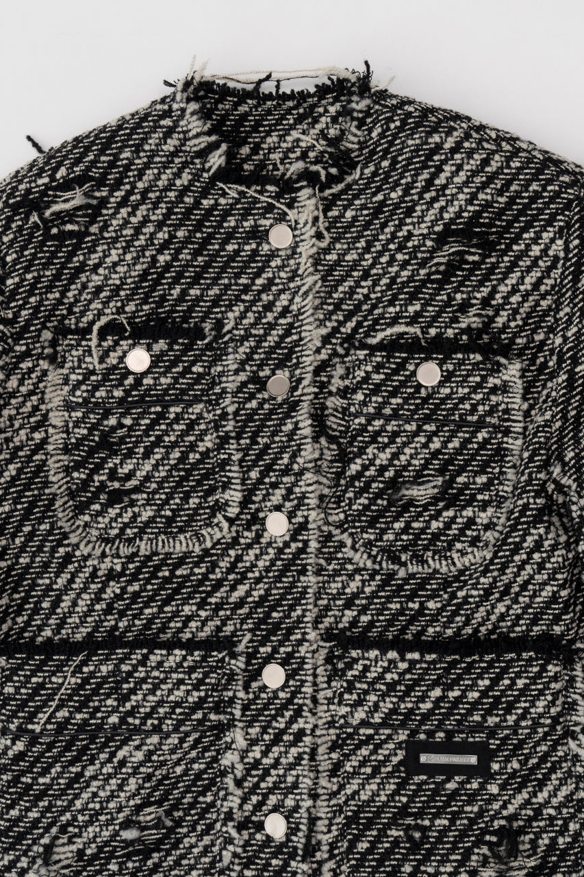 Tweed Damaged Over Jacket