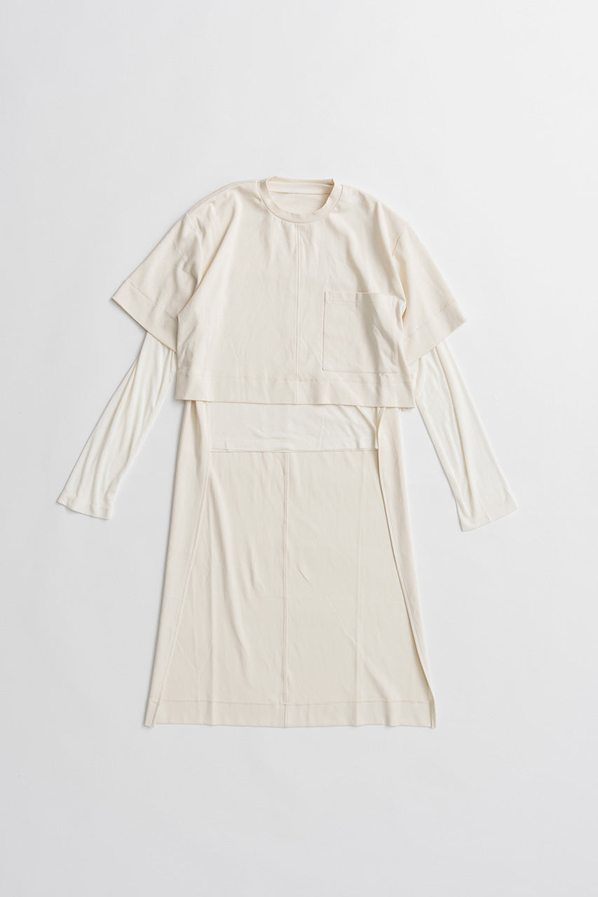 Back Long Layered Jersey Top - 2026AUTUMN
