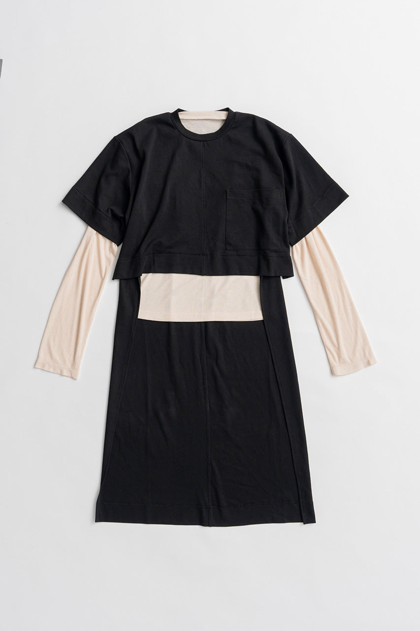 Back Long Layered Jersey Top - 2026AUTUMN