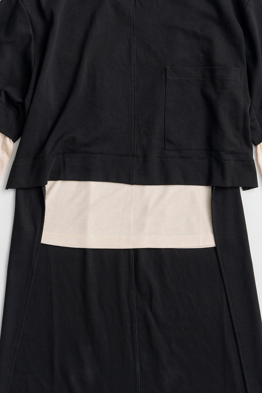 Back Long Layered Jersey Top - 2026AUTUMN