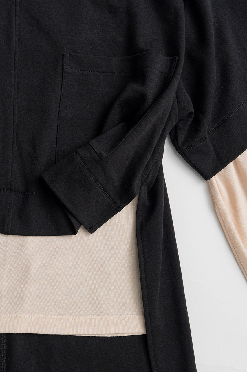 Back Long Layered Jersey Top - 2026AUTUMN
