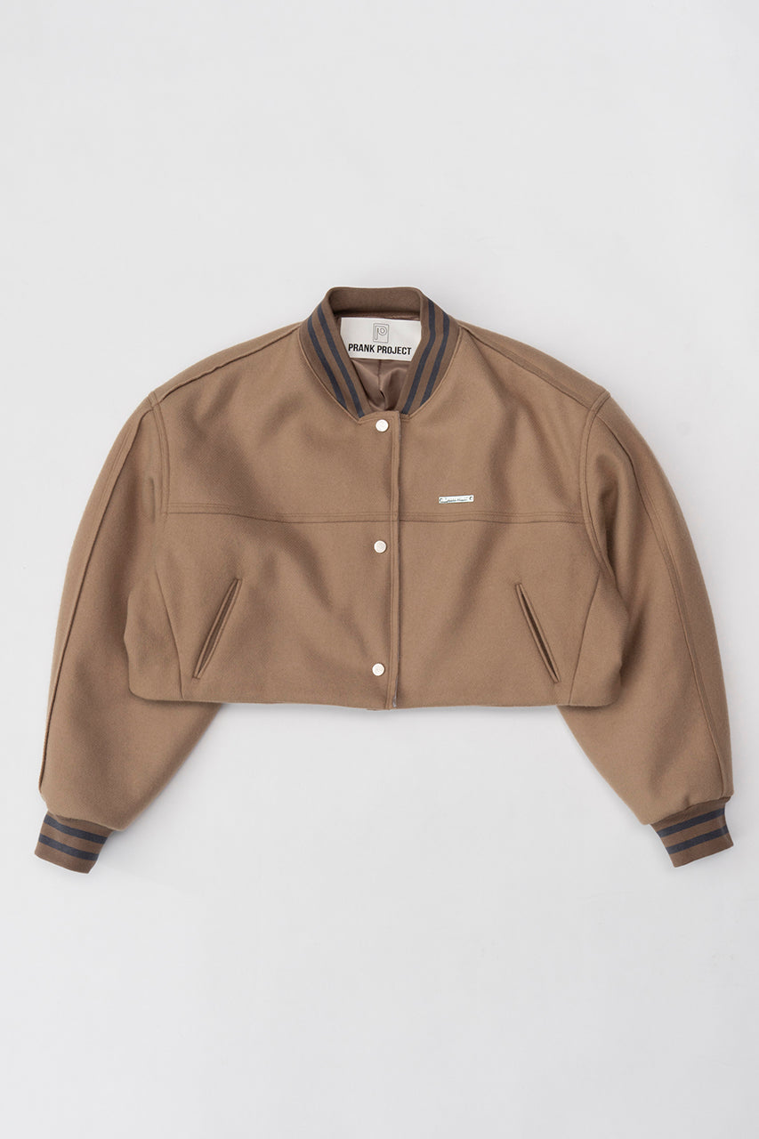 [Web off part number] Melton Short Stadium Jacket