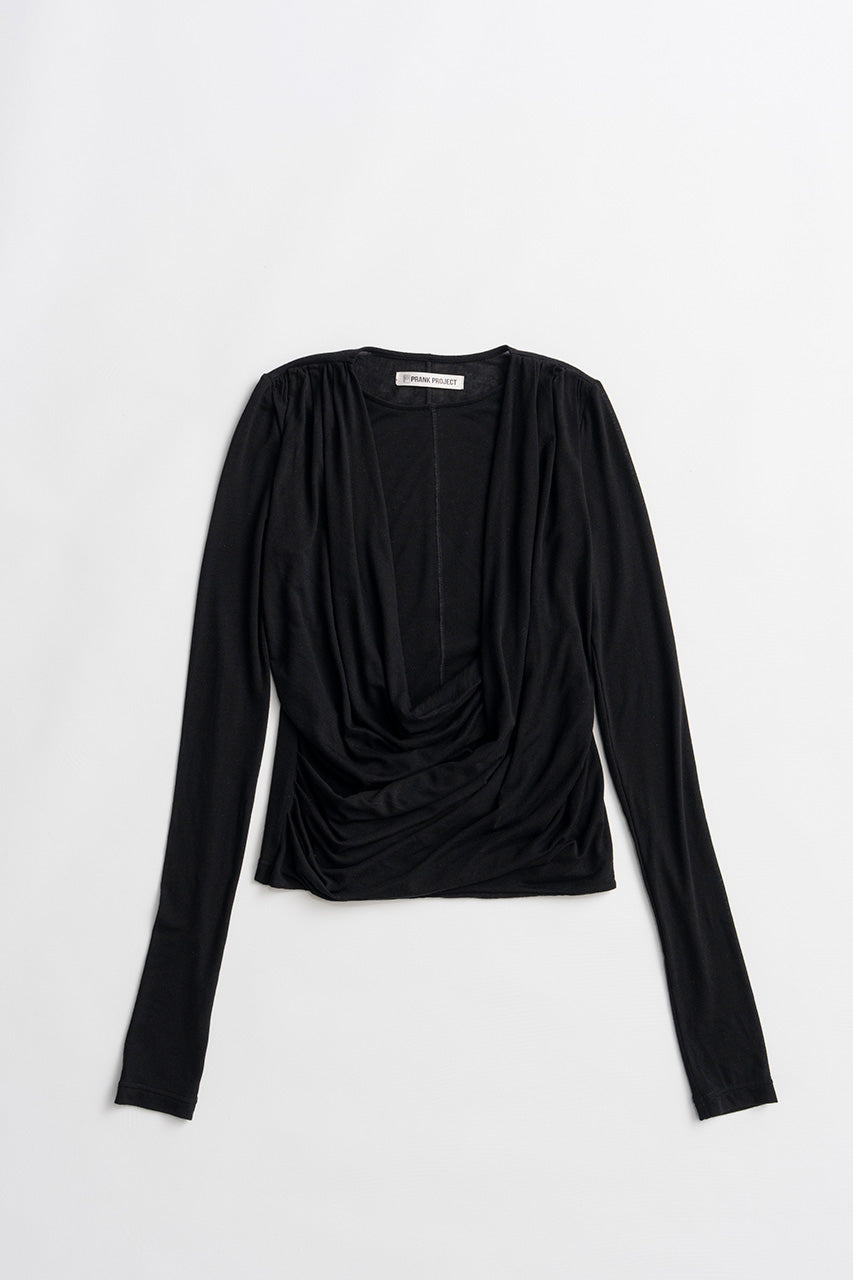 Cashmere Silk Blend Drape Top - 2026AUTUMN